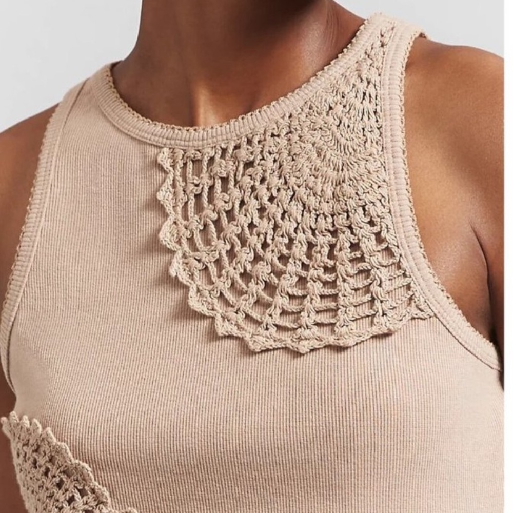 By Anthropologie Crochet Tank - Picture 2 of 5